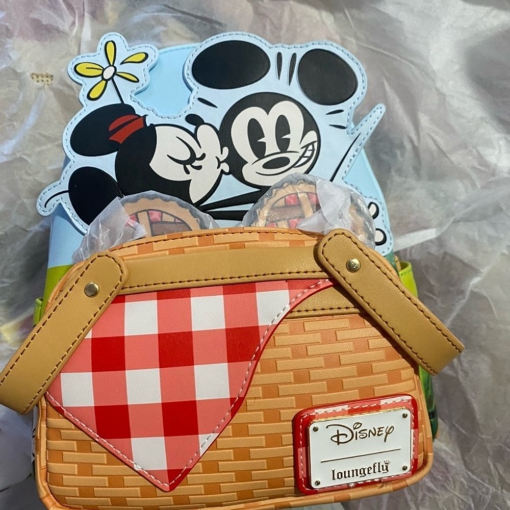 Mickey & Friends Loungefly Picnic Basket Mini Backpack with Coin Bag